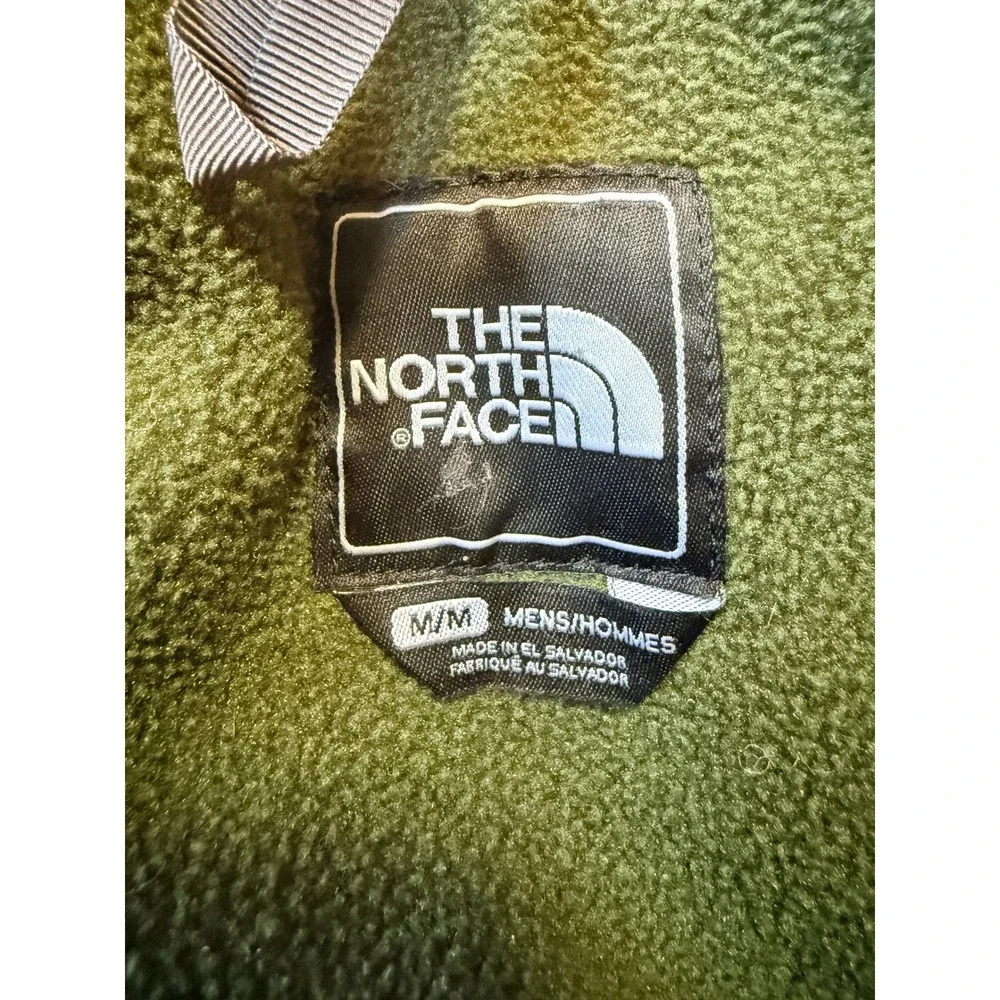 THE NORTH FACE Denali - Men's Polartec Fleece Jacket Green Gray Full Zip- Medium